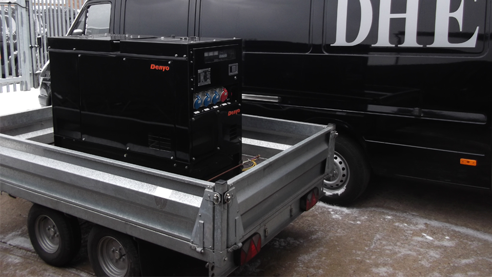 Oxfordshire Stage Hire 12.5KVA Super Silent Road Towable Diesel Generator